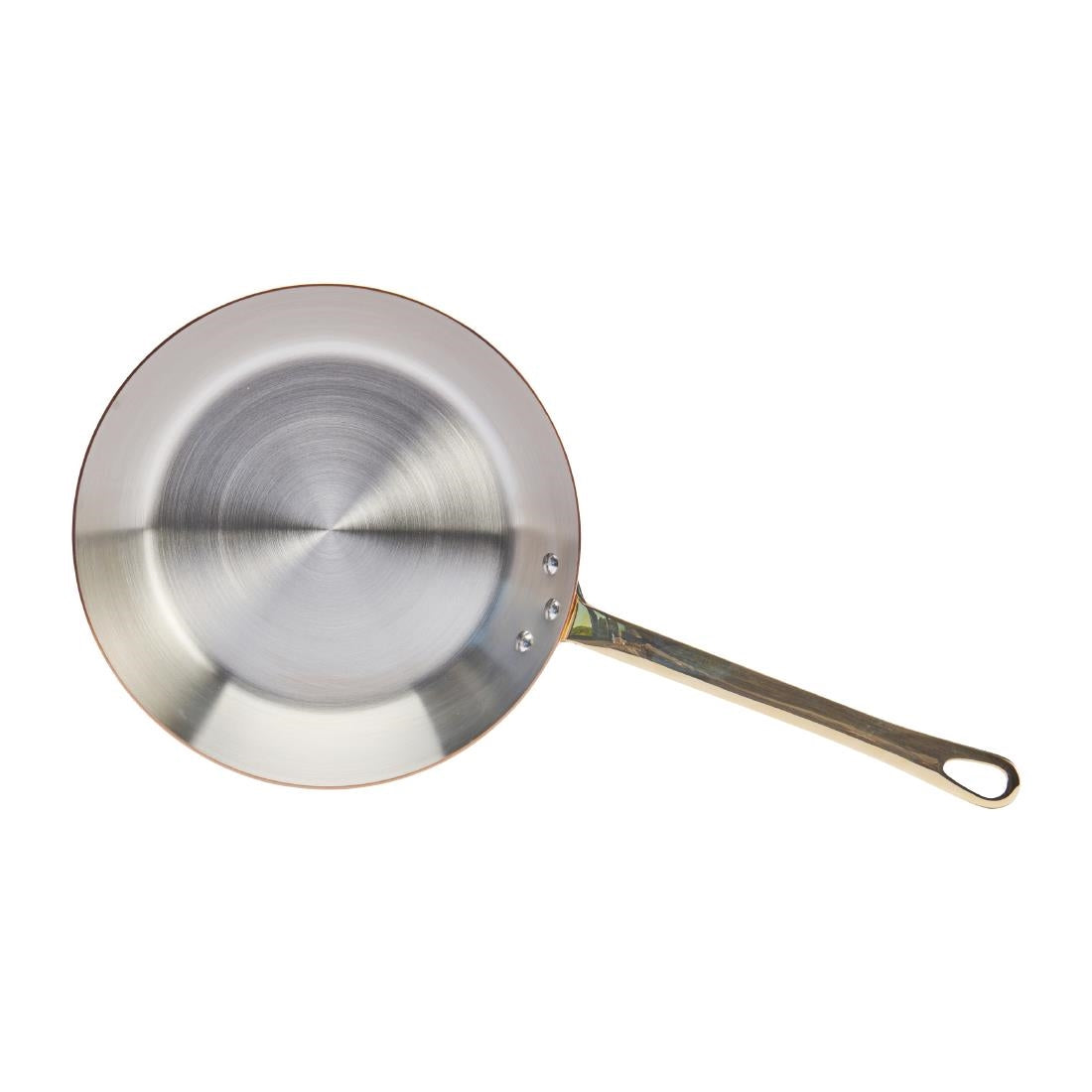 De Buyer Inocuivre Round Frying Pan with Handle Brass 24cm