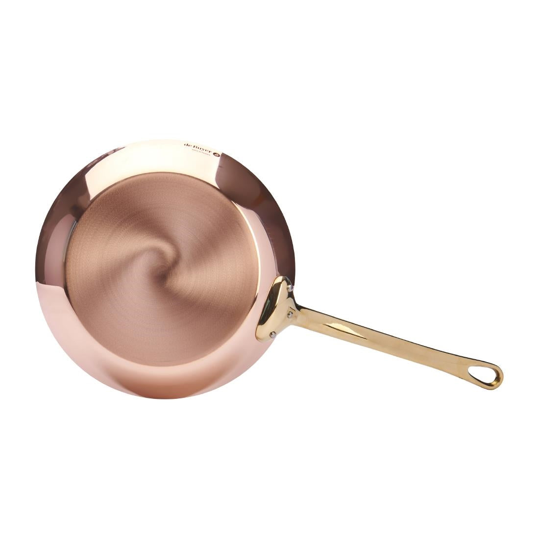 De Buyer Inocuivre Round Frying Pan with Handle Brass 24cm