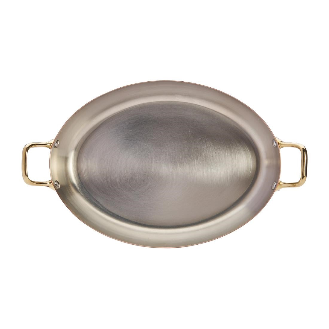 De Buyer Inocuivre Oval Dish with Brass Handles 32cm
