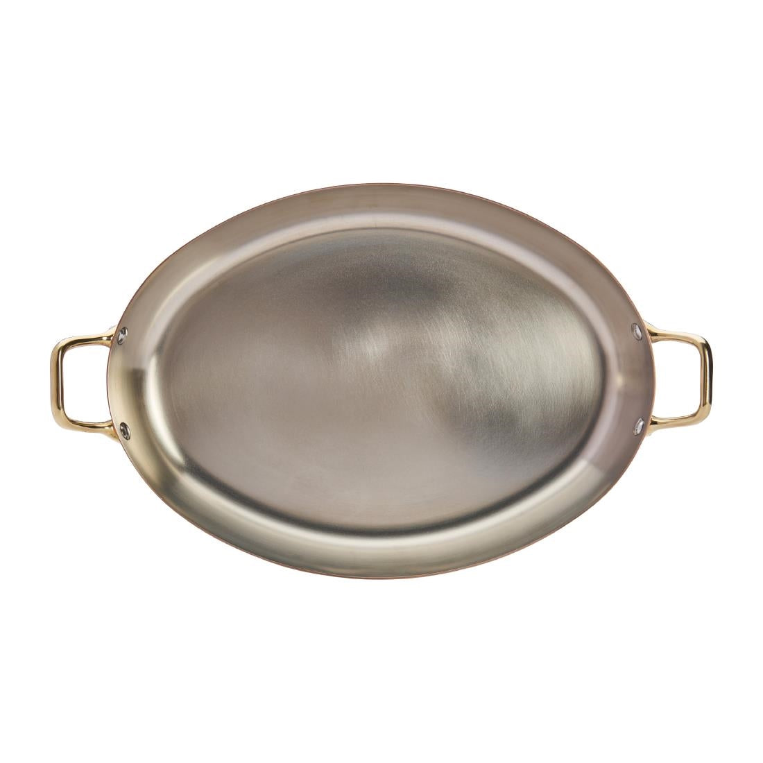 De Buyer Inocuivre Oval Dish with Brass Handles 36cm