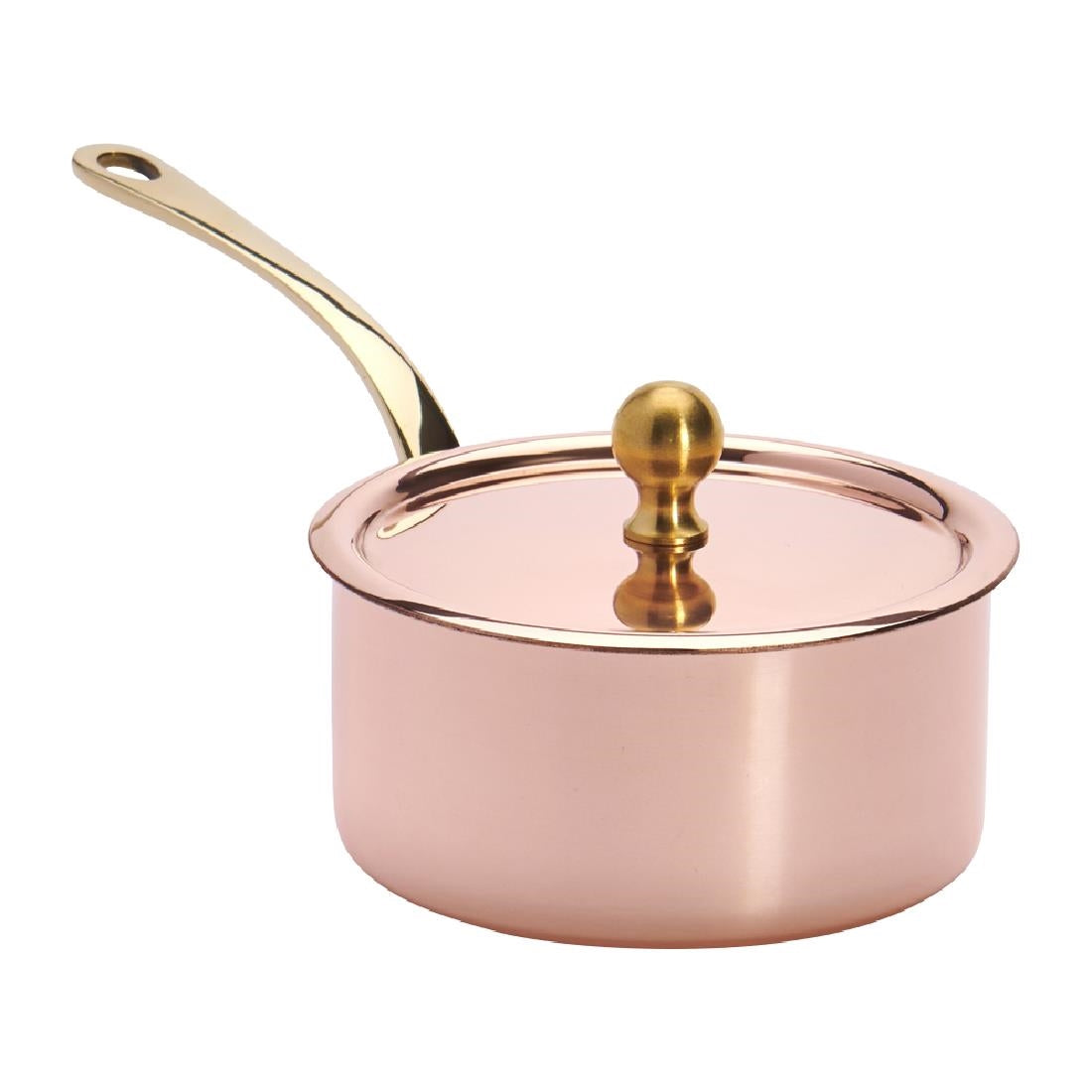 De Buyer Inocuivre Mini Sauce Pan with Lid Brass 9cm