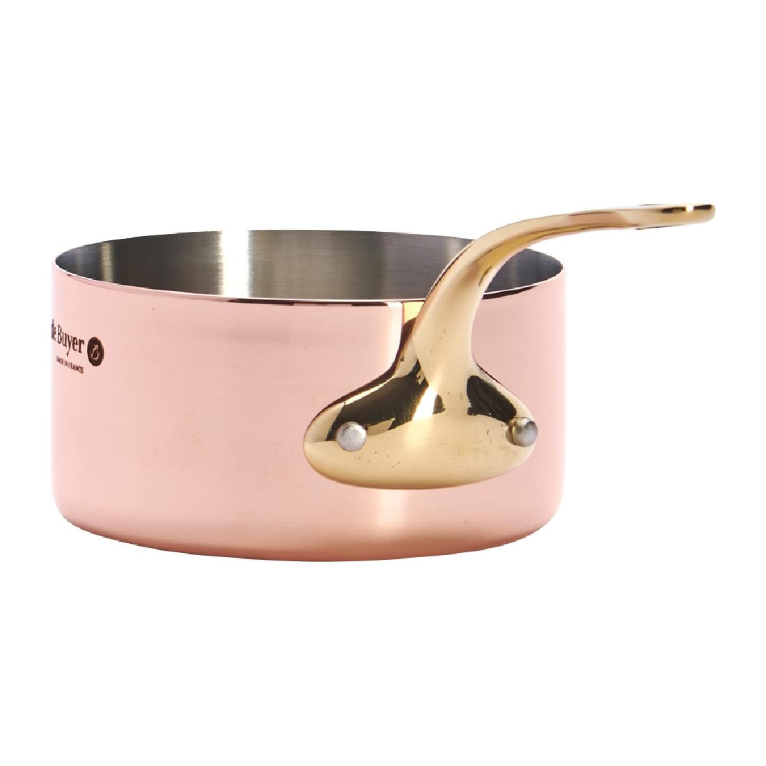 De Buyer Inocuivre Mini Sauce Pan with Lid Brass 9cm