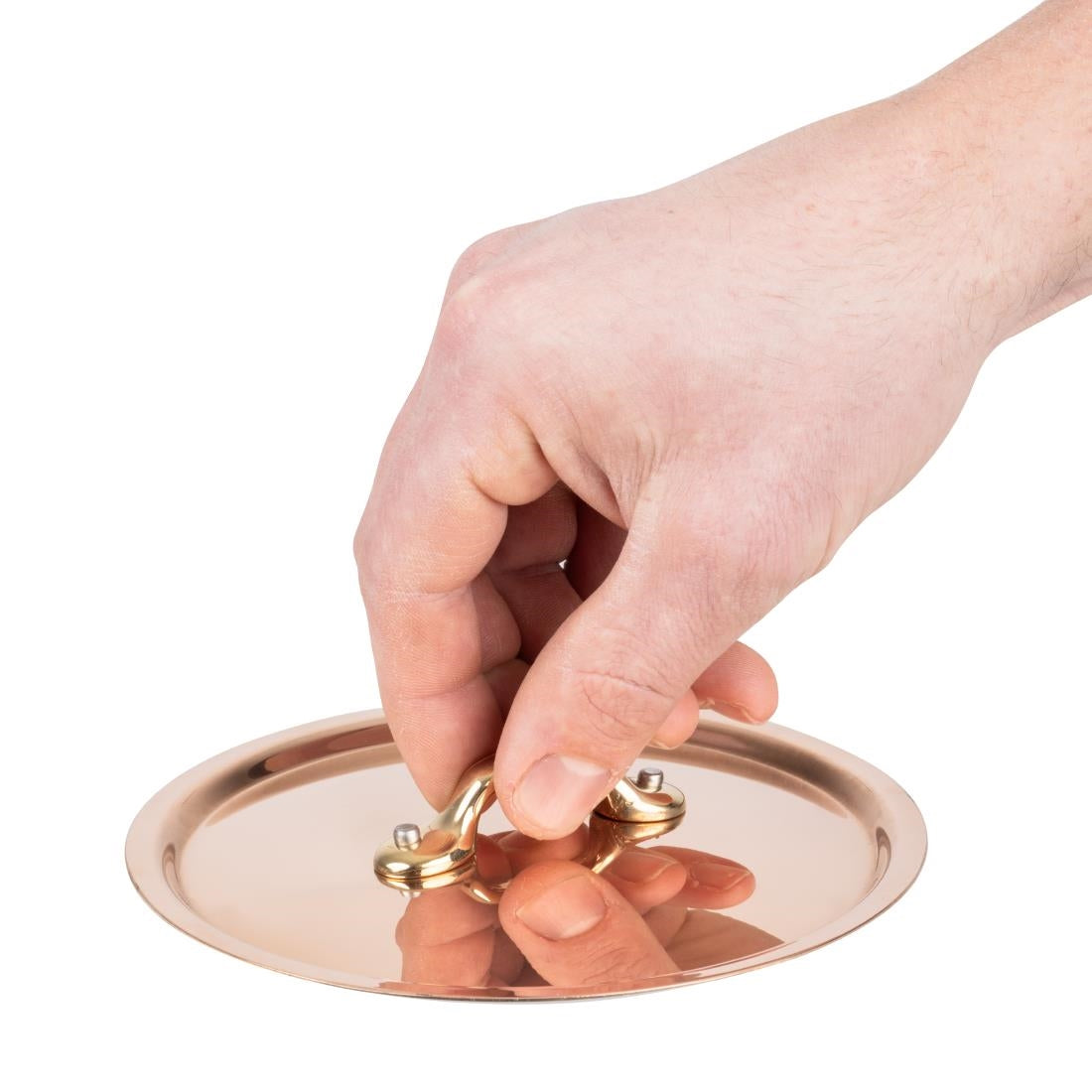 De Buyer Inocuivre Lid with Brass Handle 14cm