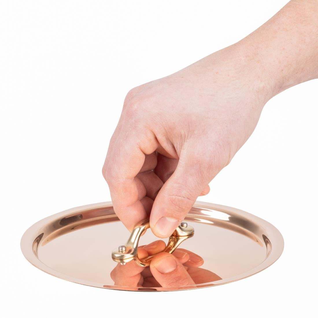 De Buyer Inocuivre Lid with Brass Handle 18cm