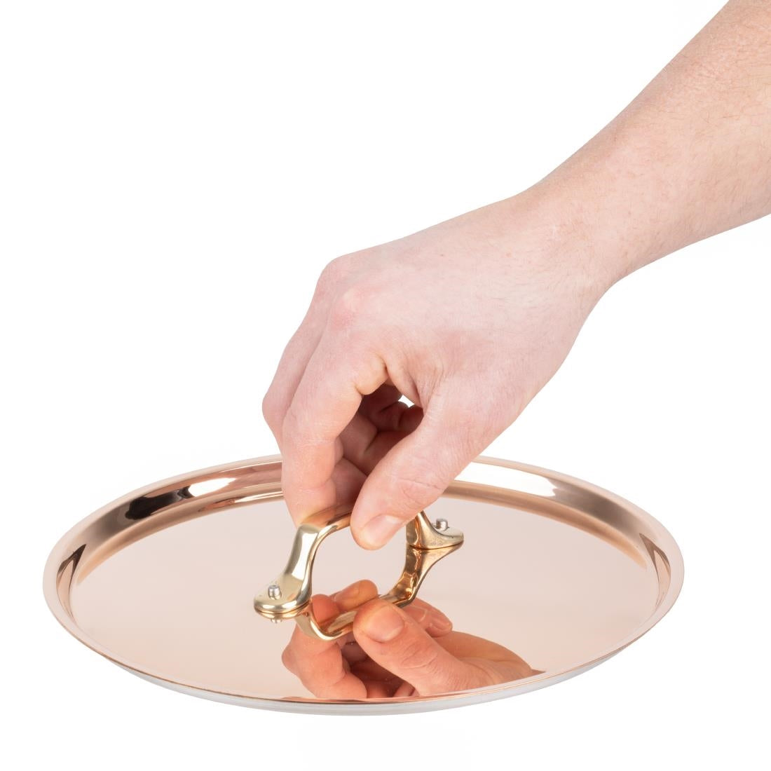 De Buyer Inocuivre Lid with Brass Handle 24cm