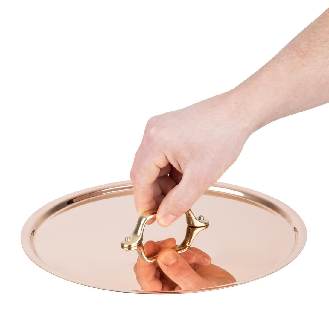 De Buyer Inocuivre Lid with Brass Handle 28cm