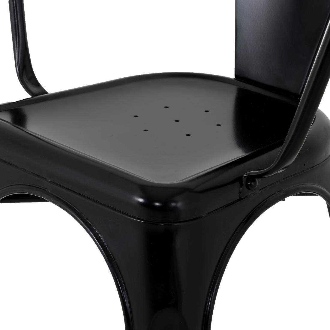 Bolero Bistro Curve Armchairs Black (4 Pack)