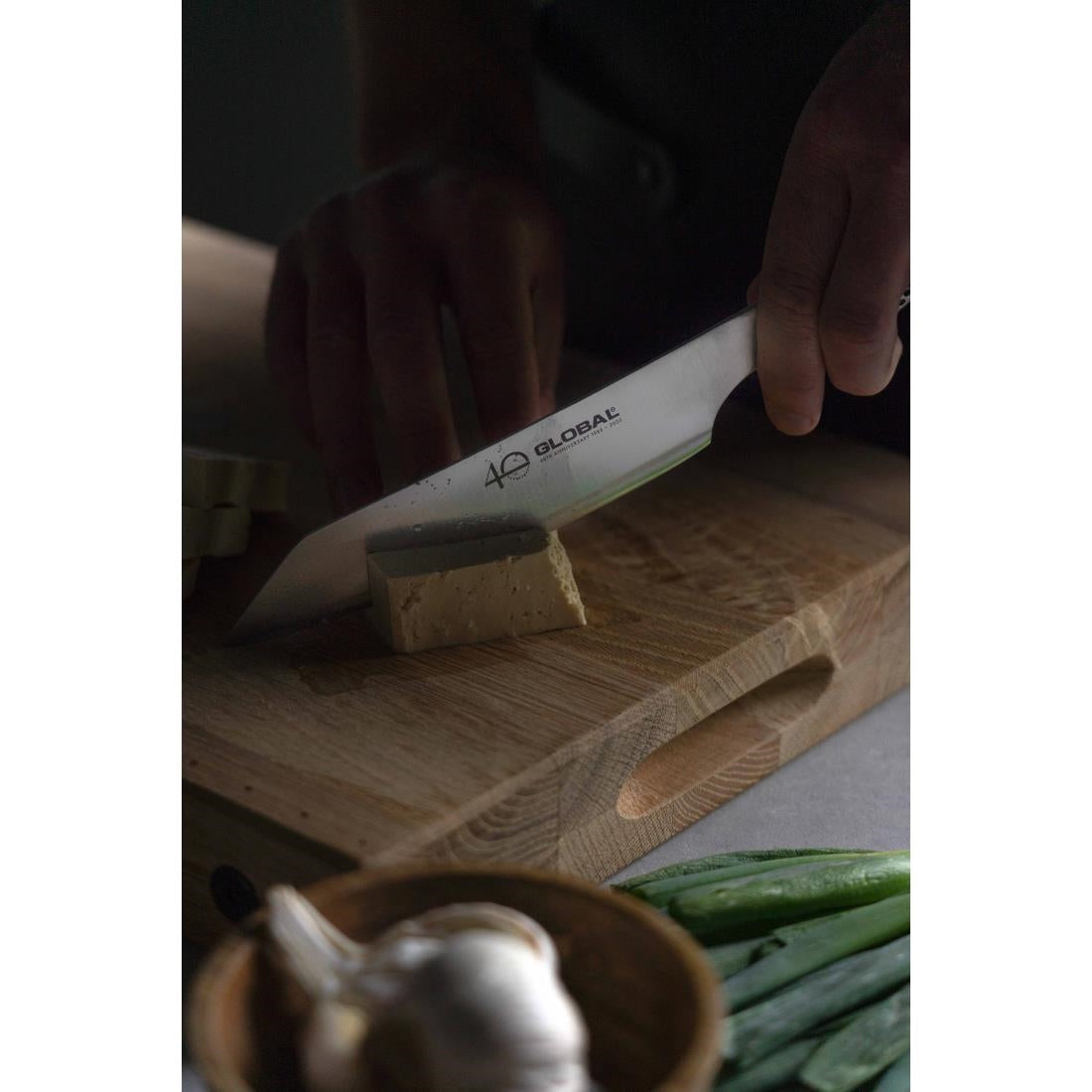 Global 40th Anniversary Limited Edition Kiritsuke Knife Silver 15cm