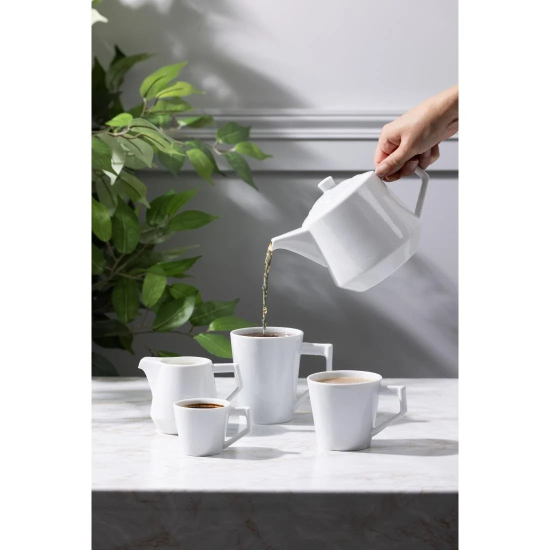 Olympia Whiteware Deco Jugs 200ml (6 Pack)