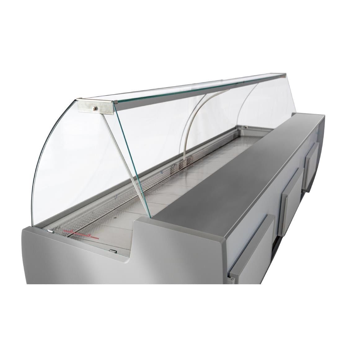 Zoin Barkly Serve Over Counter White with Red Trim 2000mm