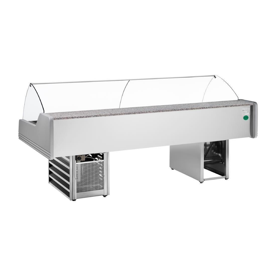 Zoin Saigon Fish Counter Grey with Azure Trim 2000mm