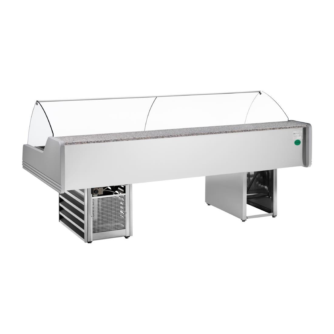Zoin Saigon Fish Counter Grey with Azure Trim 1500mm