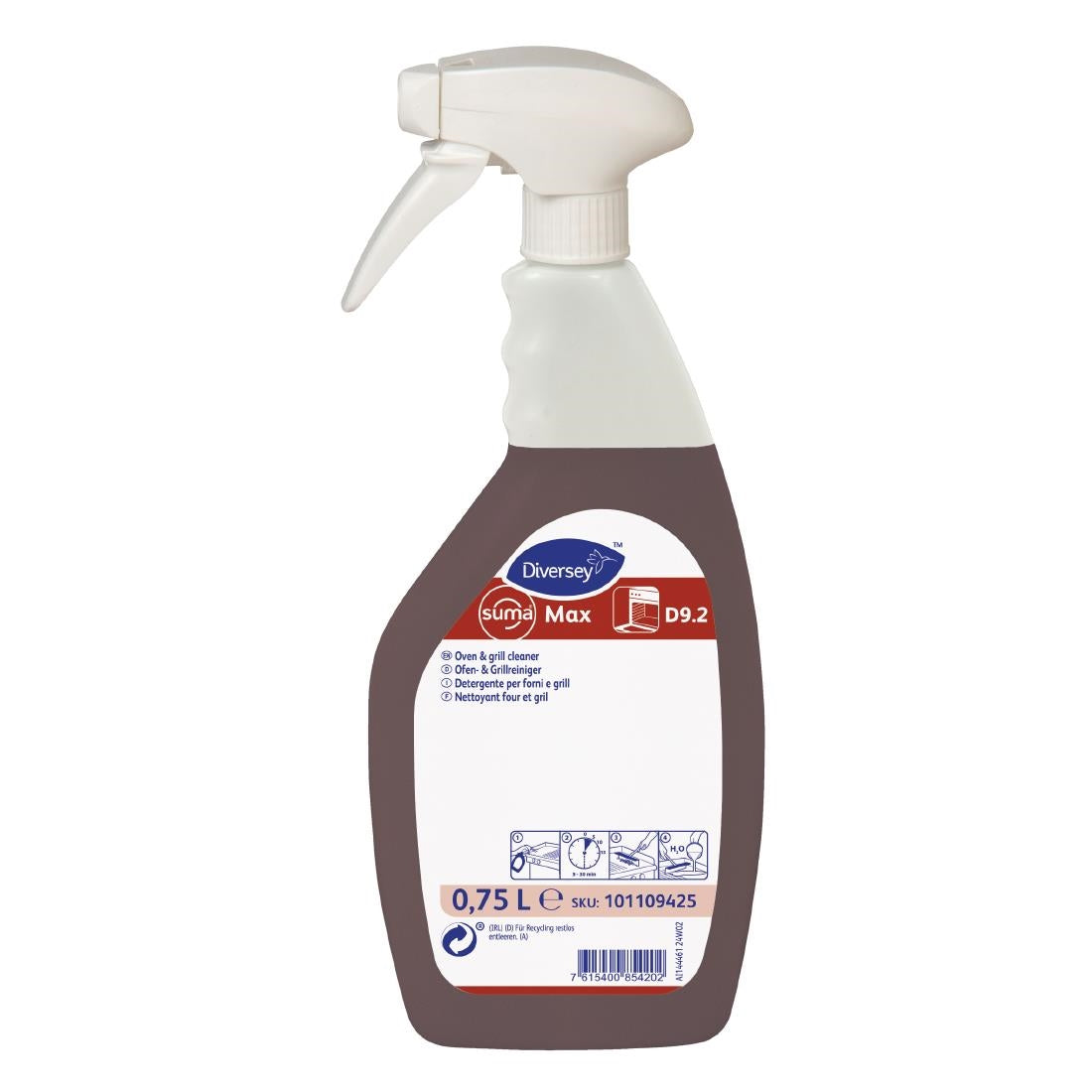 Diversey Suma Max D9.2 Oven & Grill Cleaner 750ml (6 Pack)