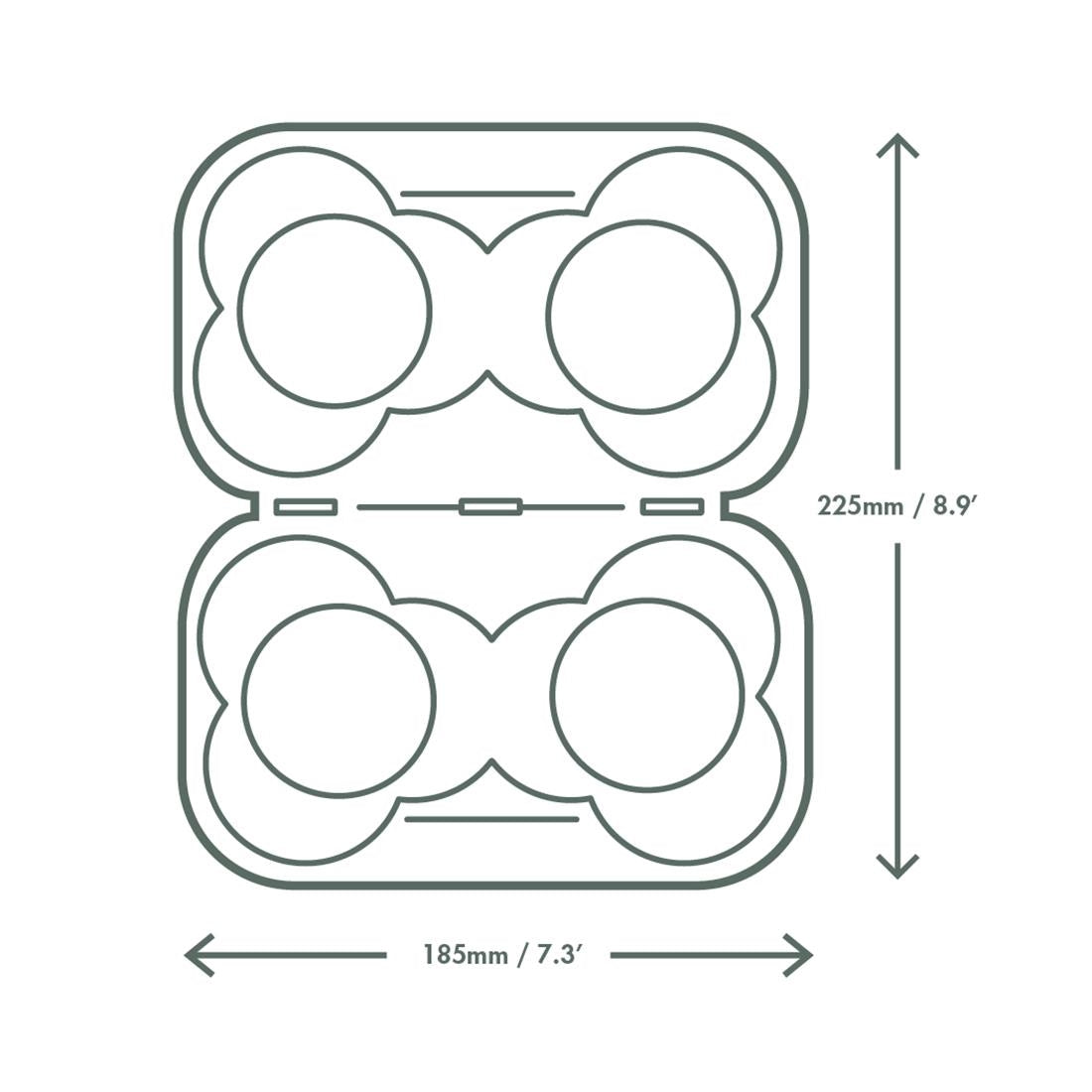 Vegware Moulded Pulp Fibre Splitable 4-Cup Carry Trays (160 Pack)