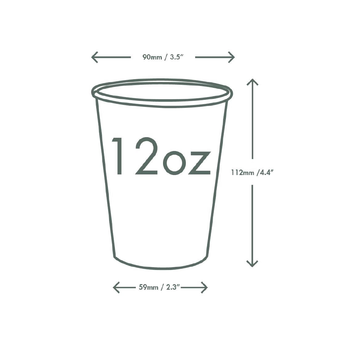 Vegware Paper Cold Cups 89-Series 12oz/360ml (1000 Pack)