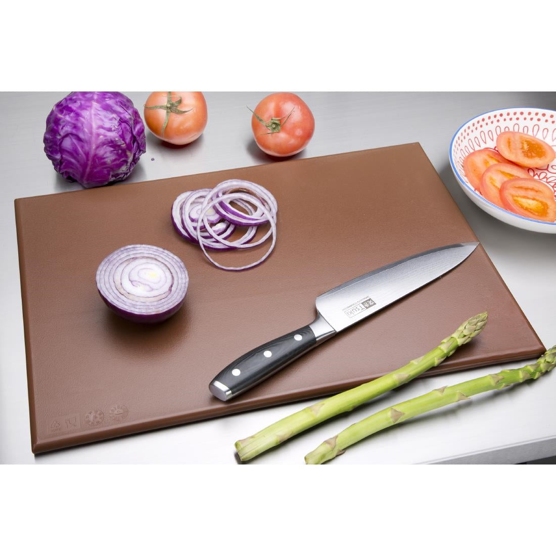 Hygiplas High Density Brown Chopping Board 450x300x12mm