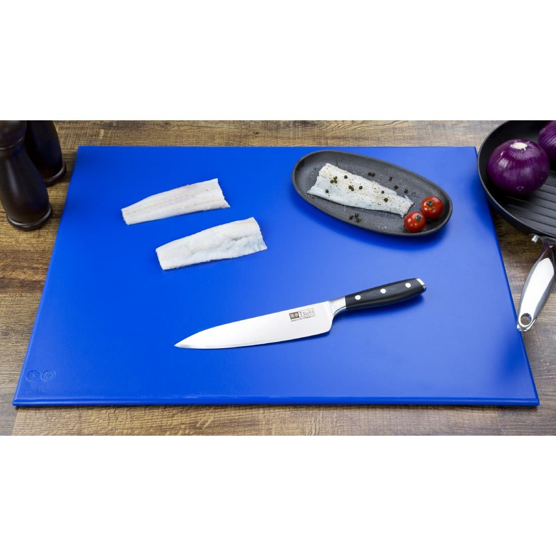 Hygiplas High Density Blue Chopping Board Large 600x450x12mm