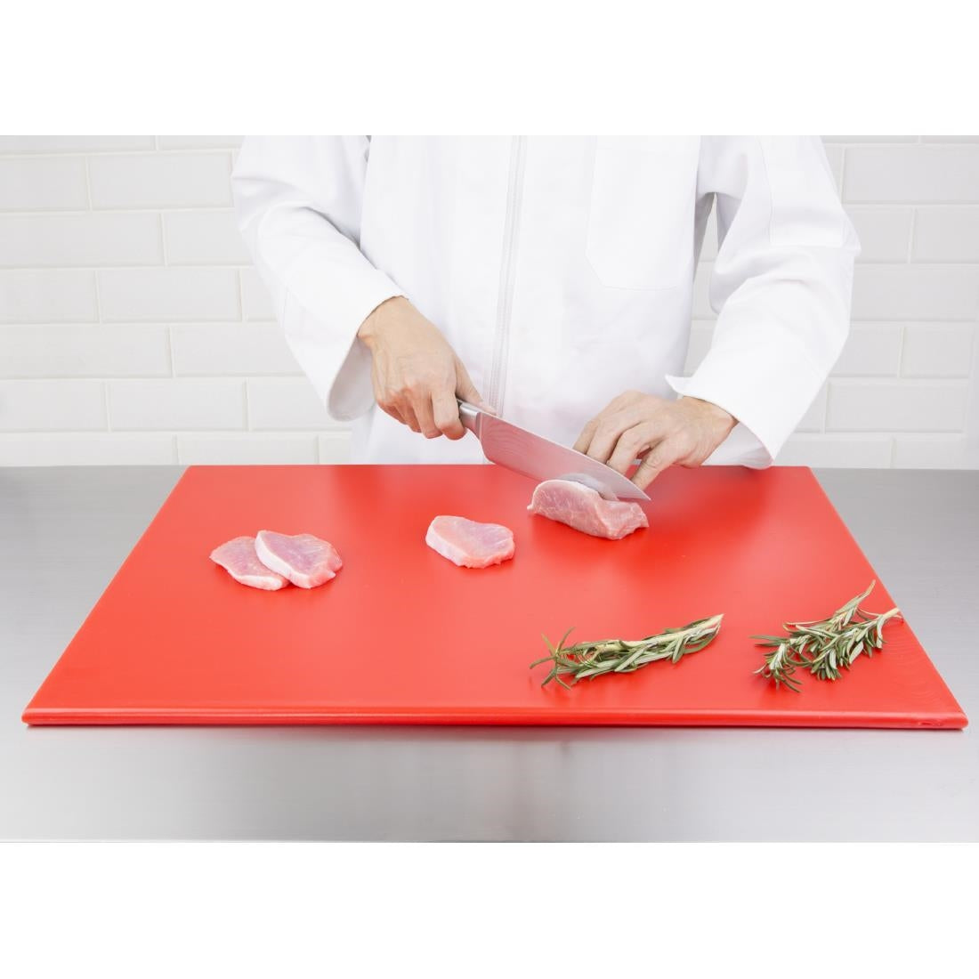 Hygiplas High Density Red Chopping Board Large 600x450x12mm