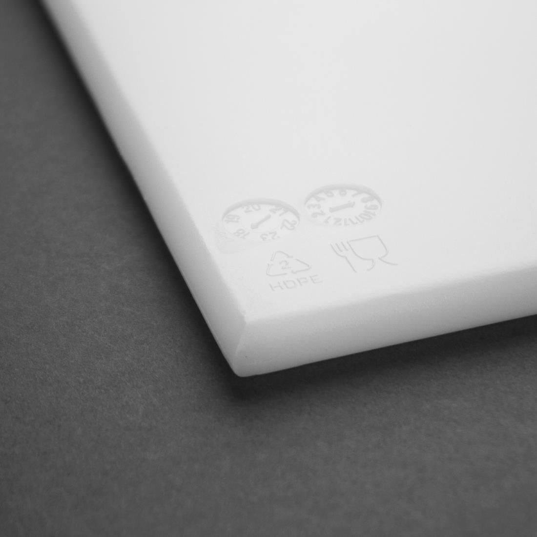 Hygiplas High Density White Chopping Board Large 600x450x12mm