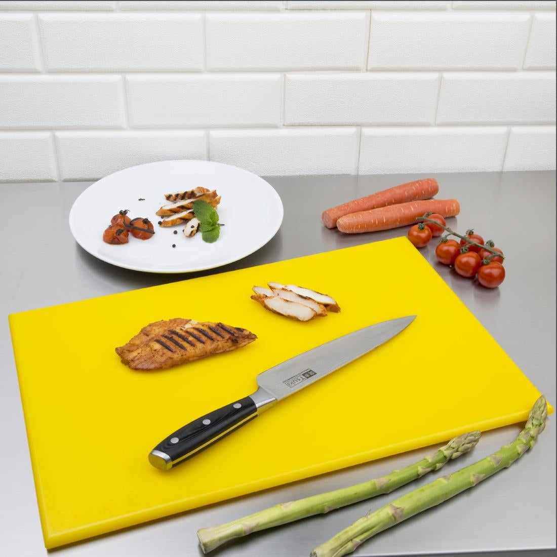 Hygiplas High Density Yellow Chopping Board Standard 450x300x12mm