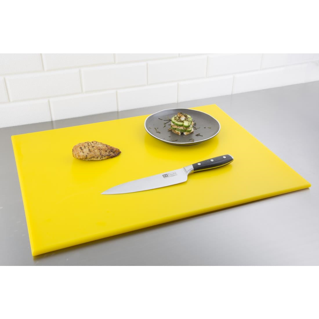 Hygiplas High Density Yellow Chopping Board Large 600x450x12mm