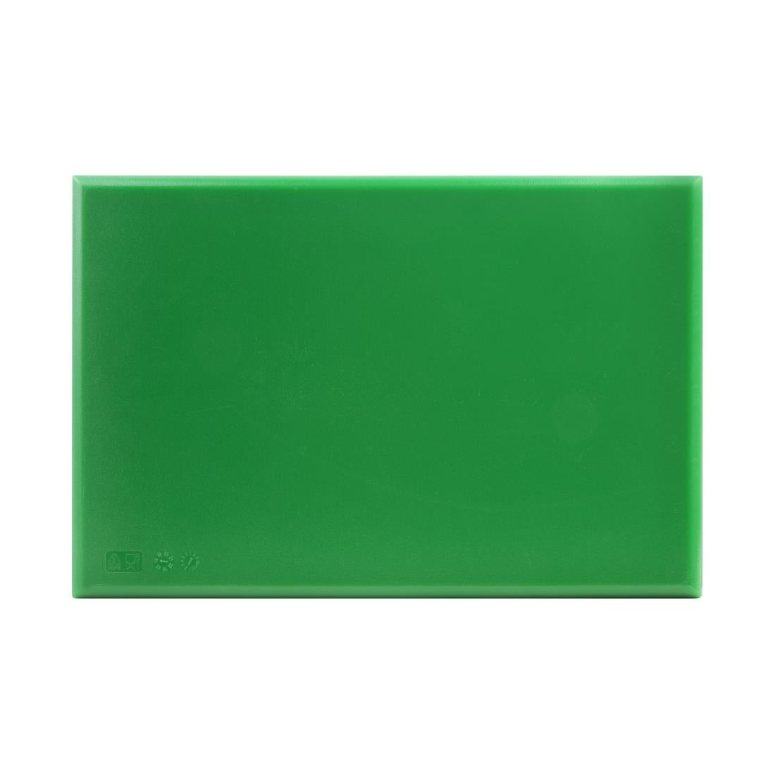 Hygiplas Thick High Density Green Chopping Board Standard 450x300x25mm