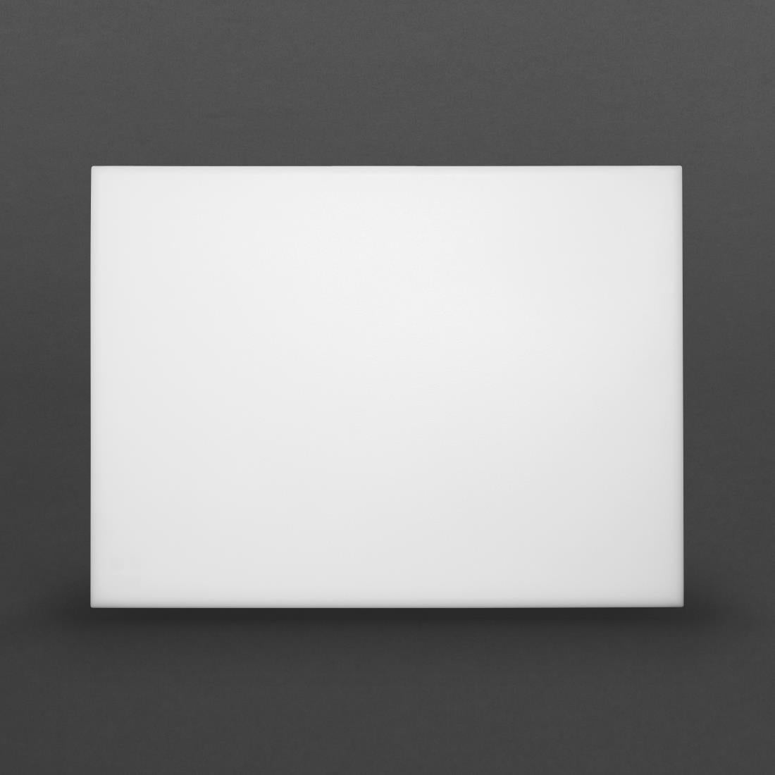 Hygiplas Thick High Density White Chopping Board Large 600x450x25mm