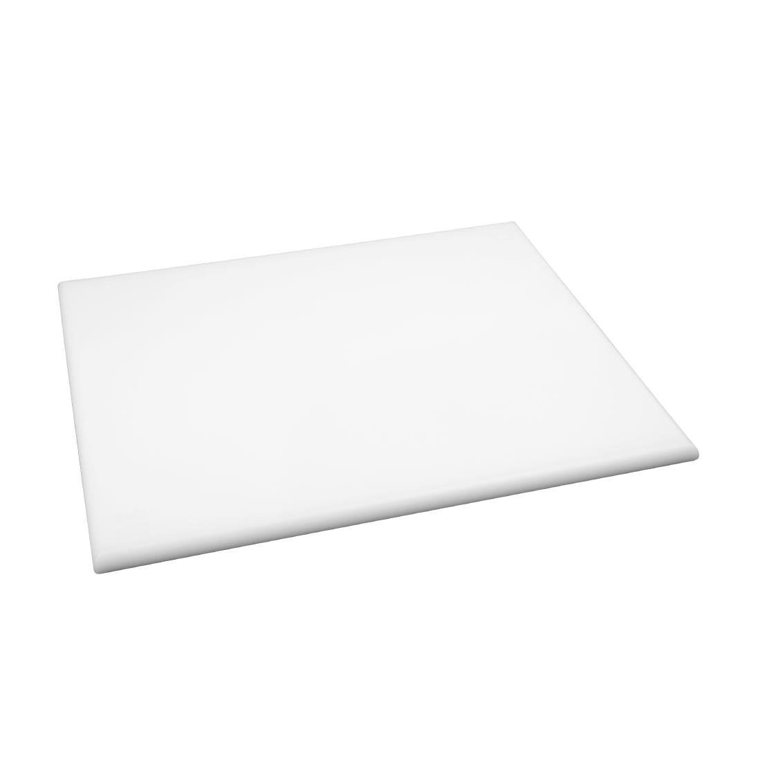 Hygiplas Thick High Density White Chopping Board Large 600x450x25mm