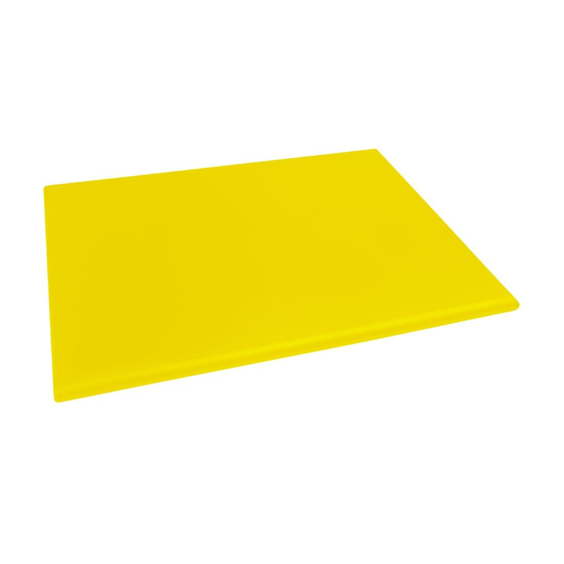 Hygiplas Thick High Density Yellow Chopping Board Large 600x450x25mm