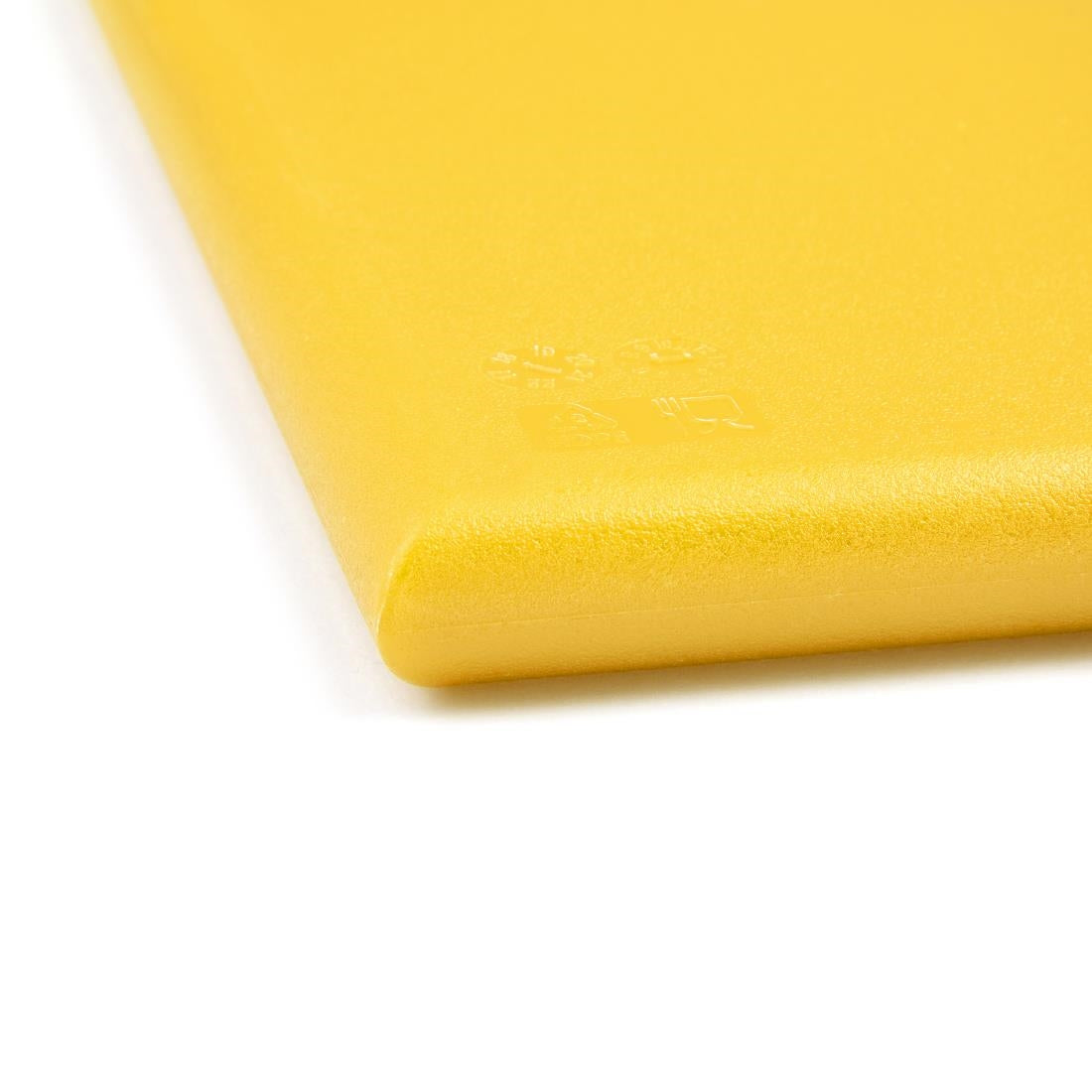 Hygiplas Thick High Density Yellow Chopping Board Large 600x450x25mm