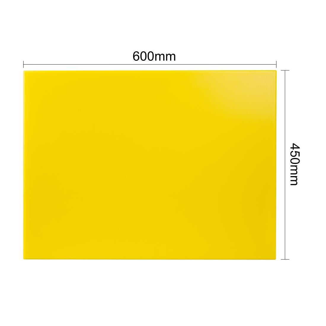 Hygiplas Thick High Density Yellow Chopping Board Large 600x450x25mm