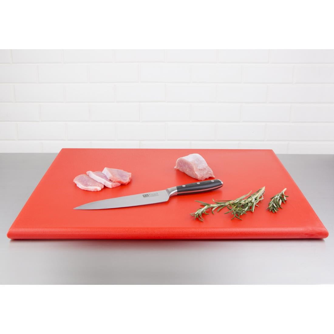 Hygiplas Thick High Density Red Chopping Board Large 600x450x25mm
