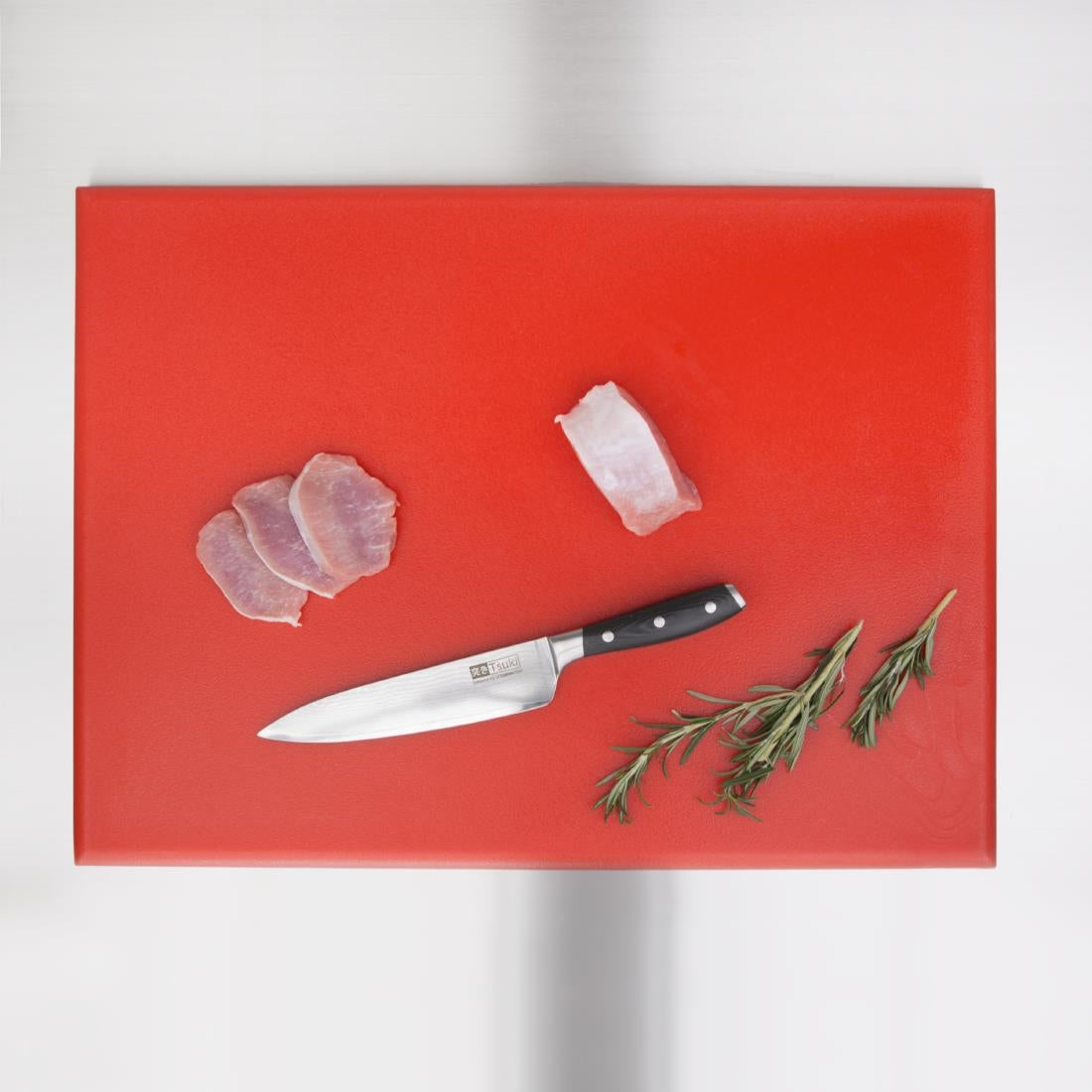 Hygiplas Thick High Density Red Chopping Board Large 600x450x25mm