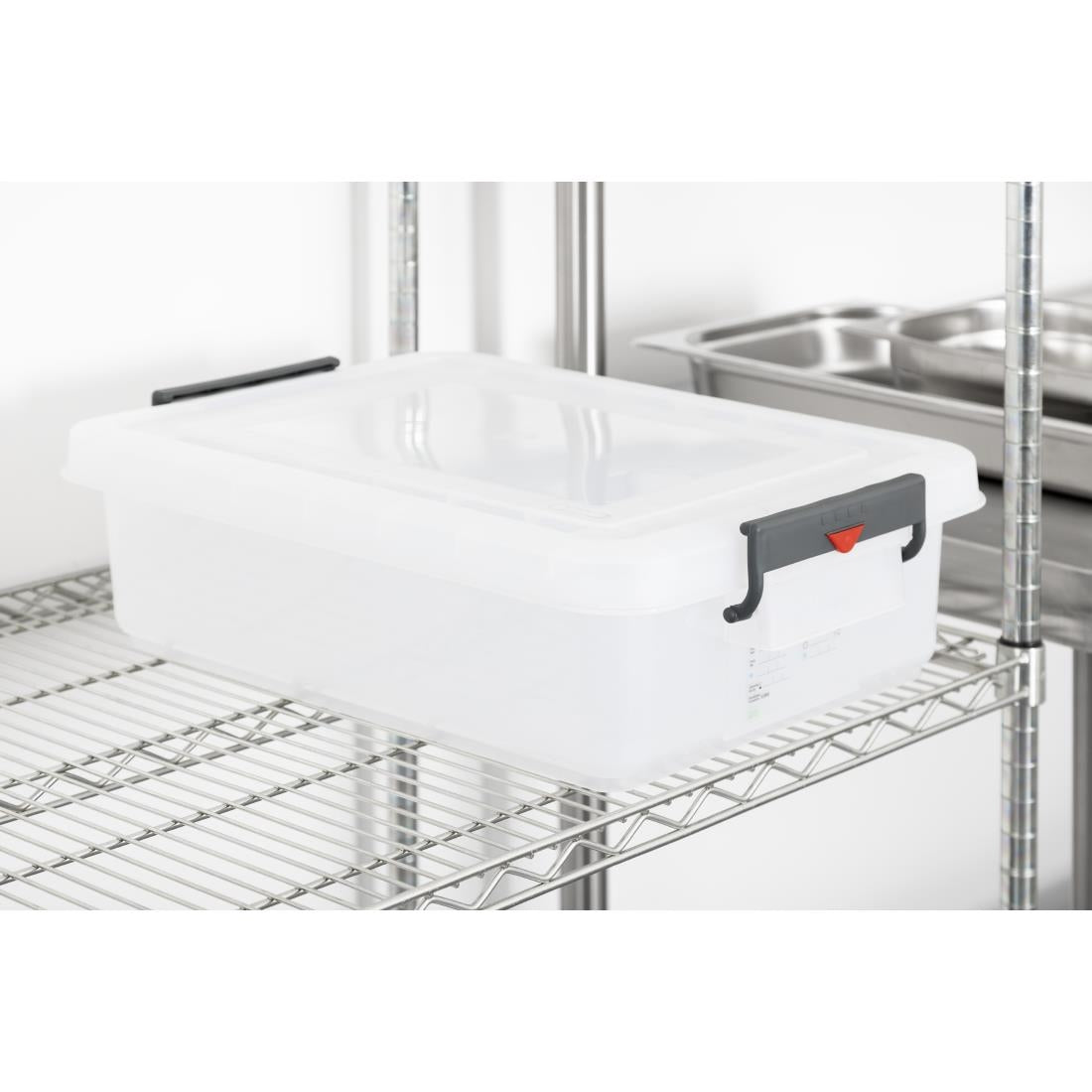 Araven Polypropylene Food Storage Container with Colour Clips 30Ltr