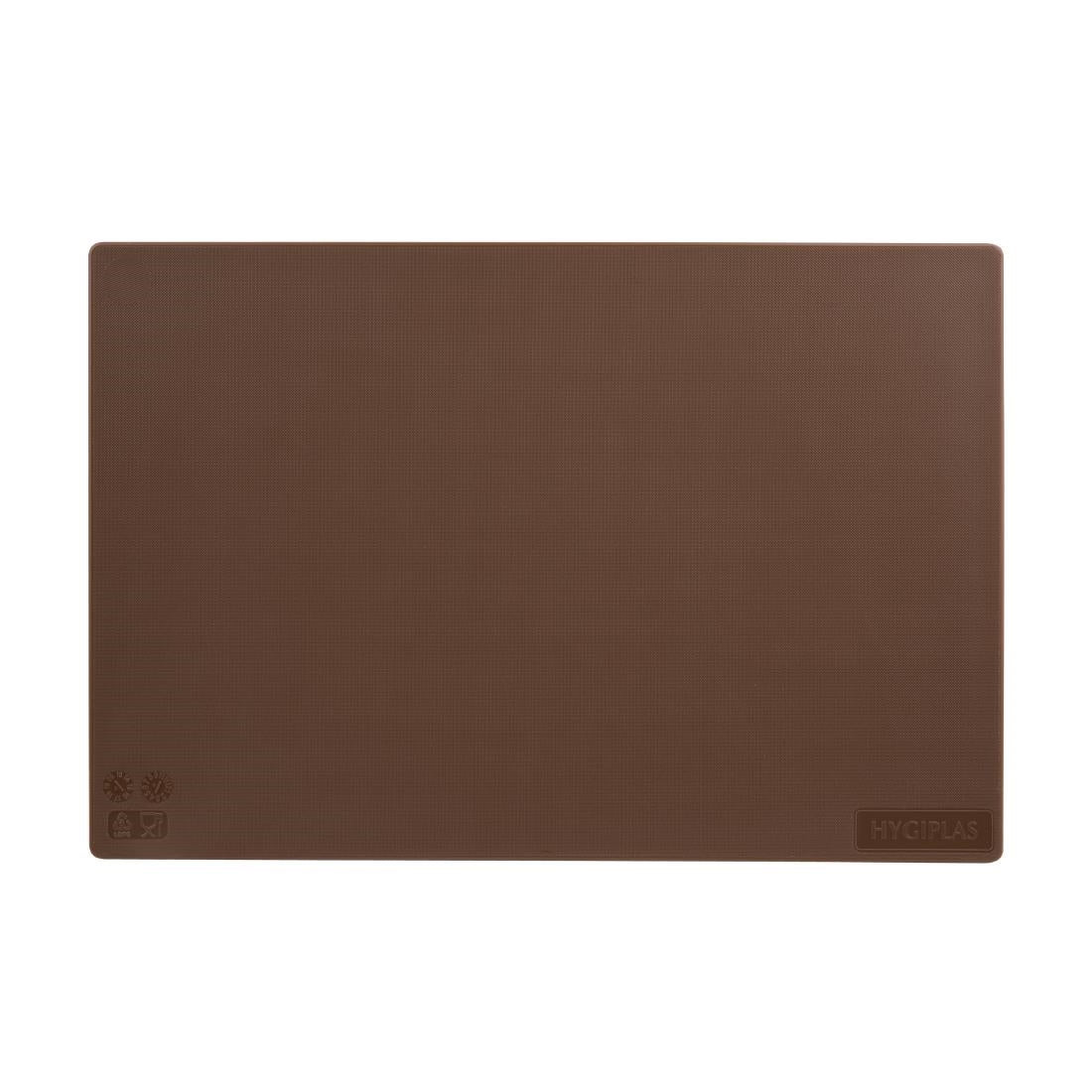 Hygiplas Low Density Brown Chopping Board Standard 450x300x12mm