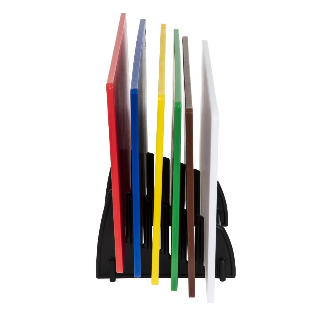 Hygiplas Low Density 6-Piece Chopping Board Set with Rack 450x300x10mm