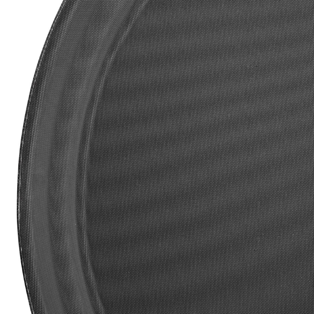 Olympia Kristallon Fibreglass Round Non-Slip Tray Black 280mm