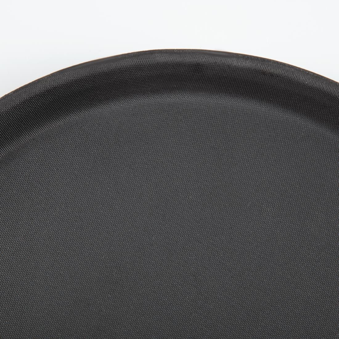 Olympia Kristallon Fibreglass Round Non-Slip Tray Black 280mm