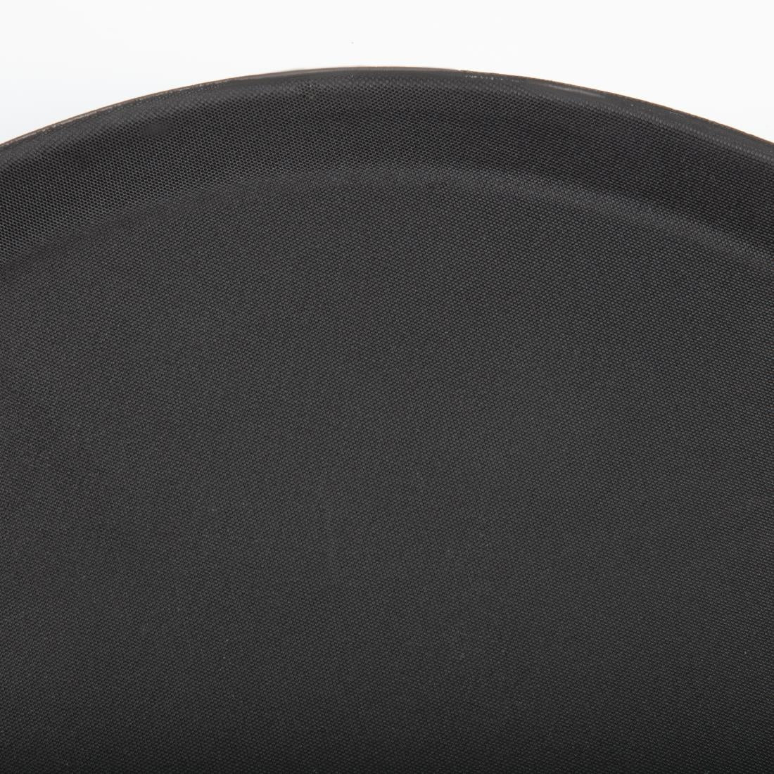Olympia Kristallon Fibreglass Round Non-Slip Tray Black 406mm