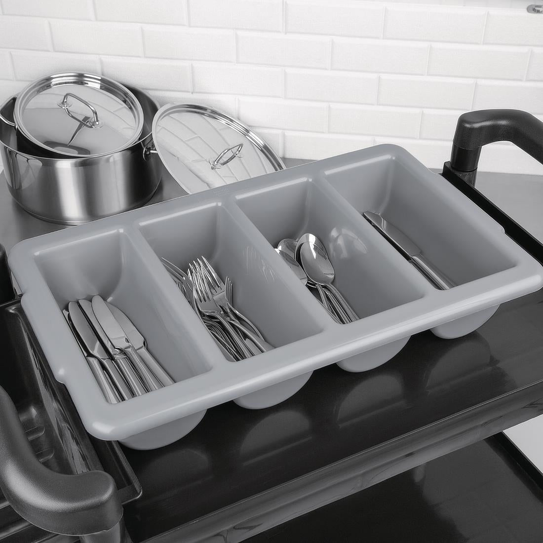 Olympia Kristallon Stackable PP Large Cutlery Tray