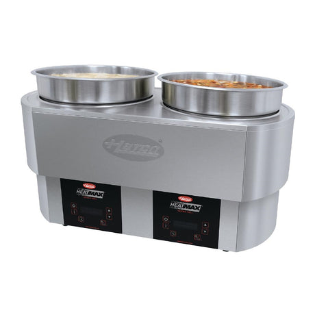 Hatco Heatmax 2x 10Ltr Round 2x10Ltr Heated Well Counter Top Double Well RHW2-2