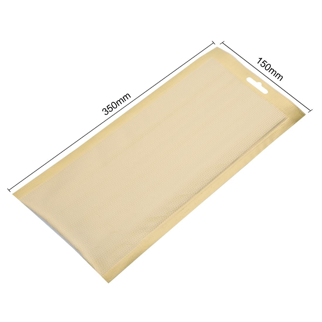 Vogue Gold Embossed Vacuum Pouches 150x350mm (100 Pack)