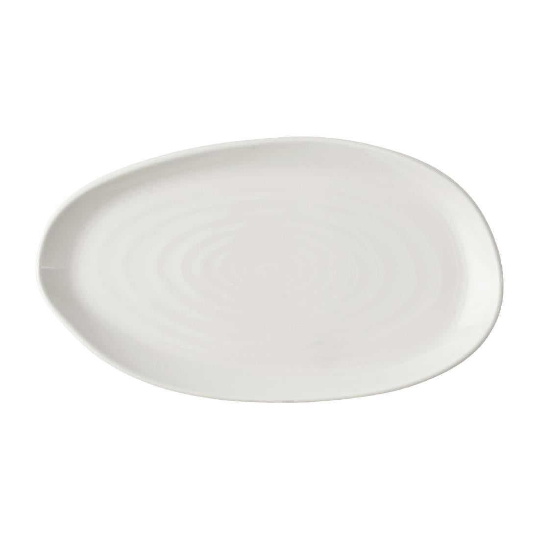 Churchill Envisage Natural White Organic Oblong Plates 260x150mm (6 Pack)