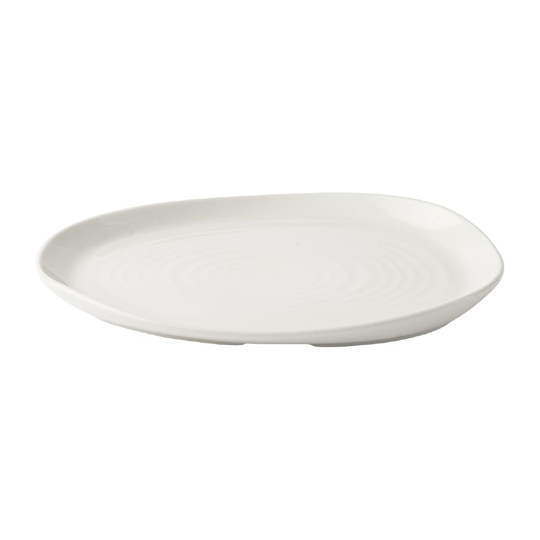 Churchill Envisage Natural White Organic Oblong Plates 260x200mm (6 Pack)