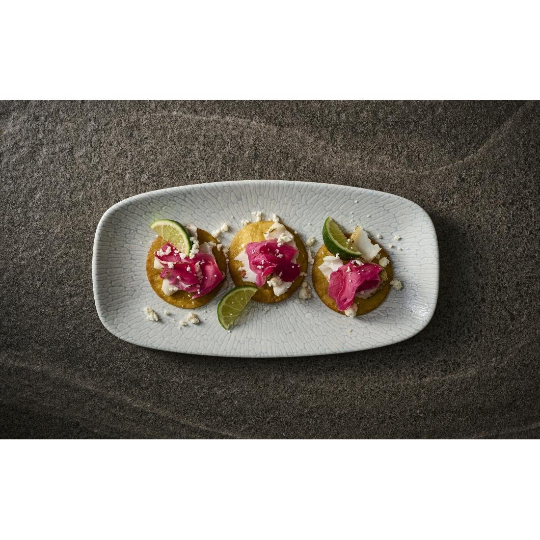 Churchill Delta Grey Oblong Plates 298x153mm (12 Pack)