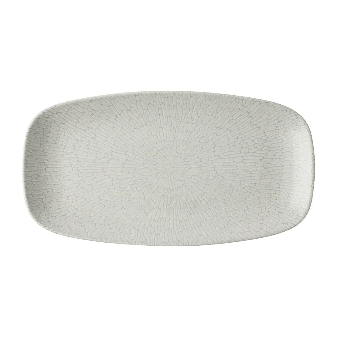 Churchill Delta Grey Oblong Plates 355x189mm (6 Pack)