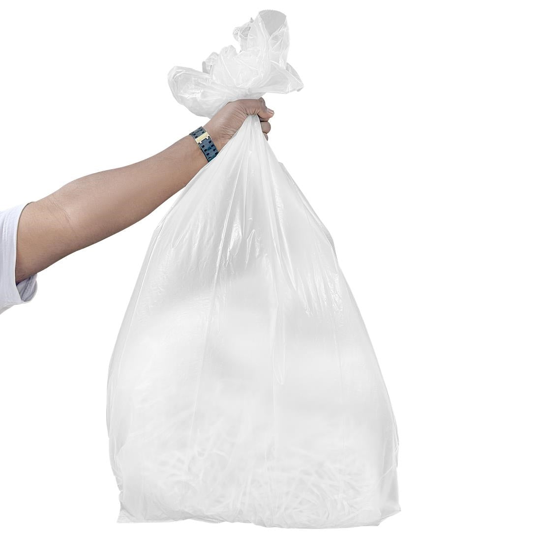 Jantex Heavy Duty Bin Bags Clear 65Ltr (100 Pack)