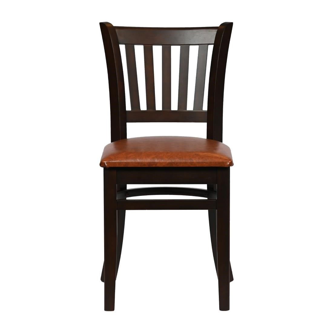 Turin Dining Table with 4 Manhattan Chairs in Dark Walnut with Bison Tan