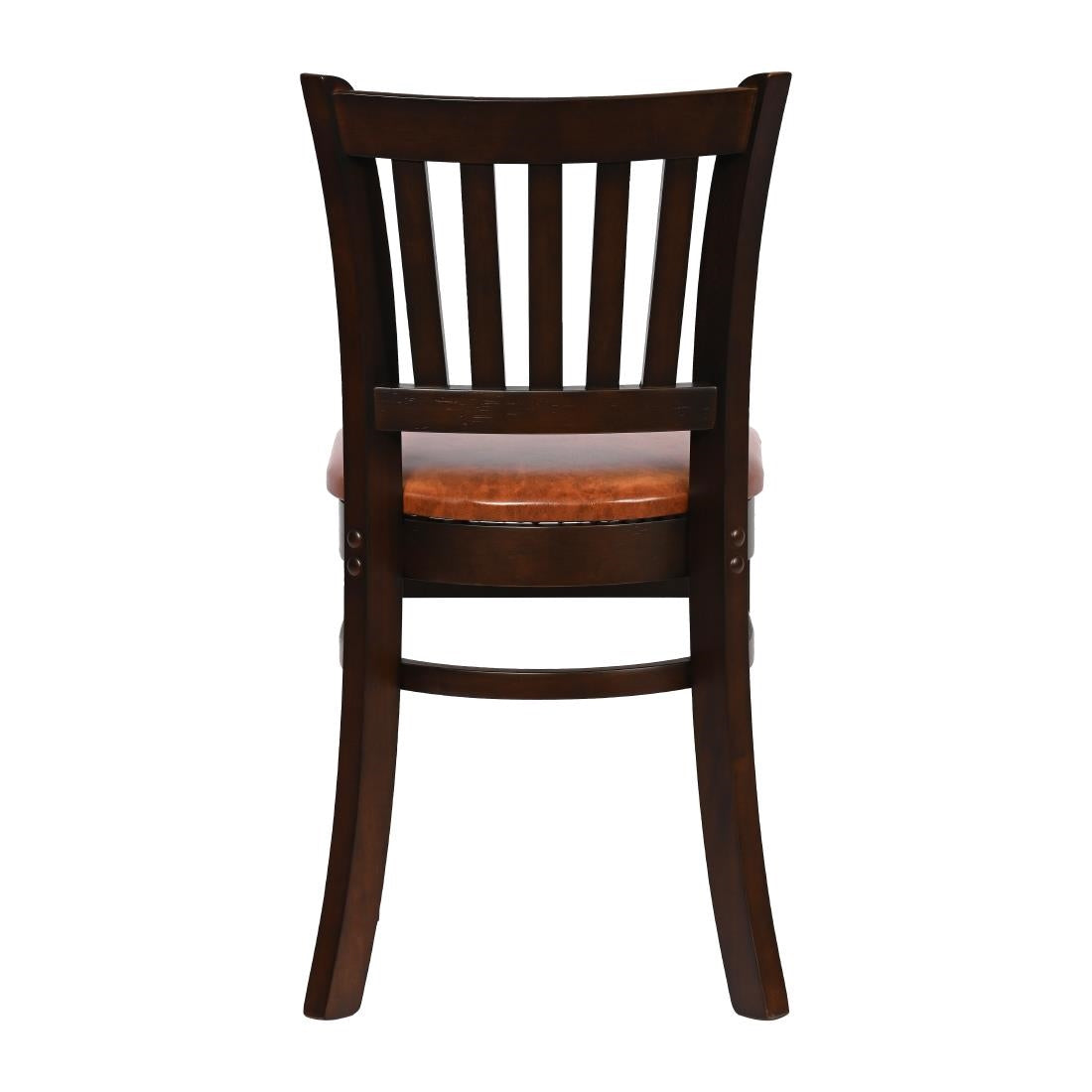 Turin Dining Table with 4 Manhattan Chairs in Dark Walnut with Bison Tan