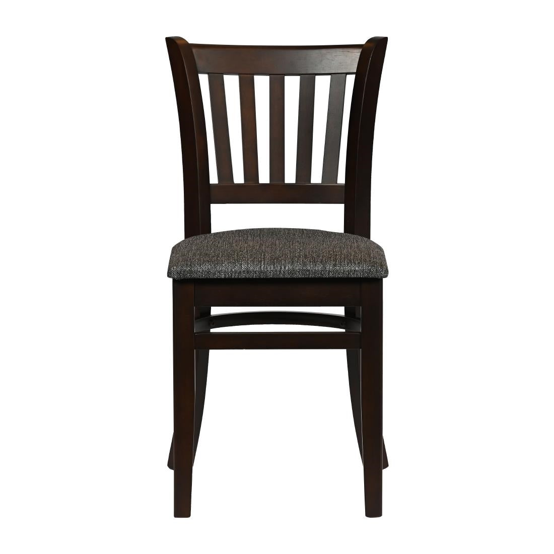 Turin Dining Table with 4 Manhattan Chairs in Dark Walnut with Shetland Smoke